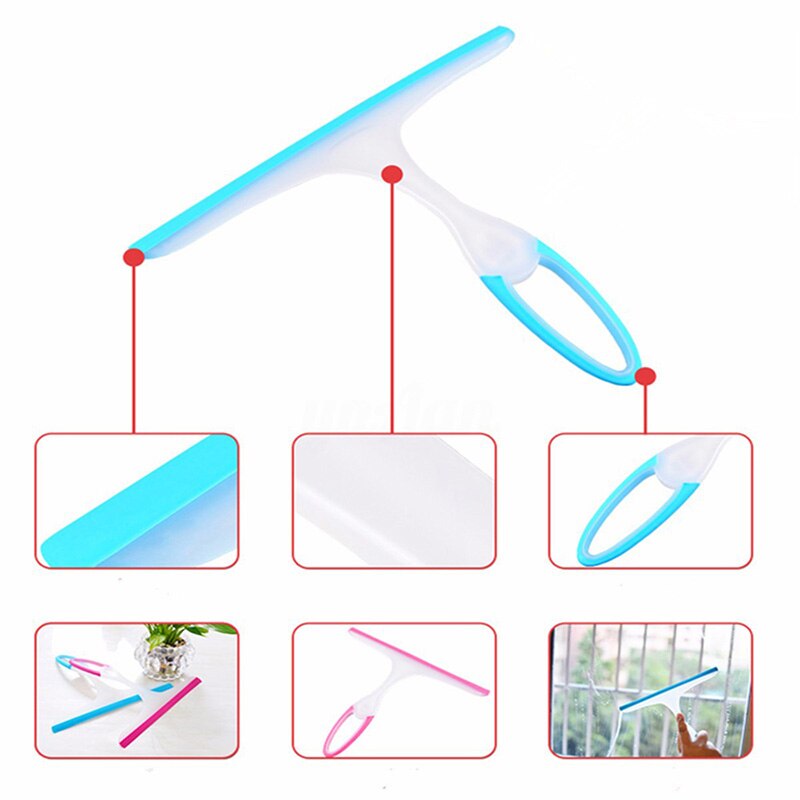 Window Glass Cleaning Wiper Squeegees Brush Washing Glass Scraper Glass Wiper Cleaner Kitchen Household Window Cleaning Tools