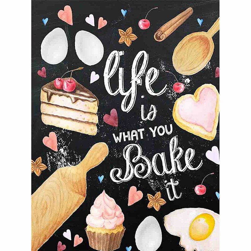 5D bricolage à point de croix rond | Peinture au diamant rond, broderie en diamant, texte de dessin animé, kits de mots, mosaïque en diamant, perceuse décorative pour la maison