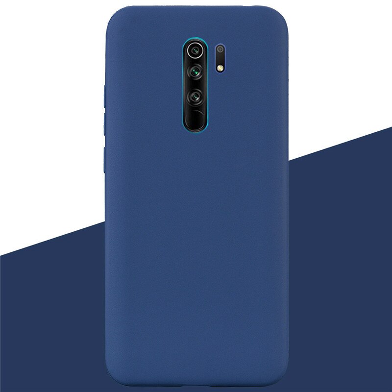 Silicone Case For Redmi 9 Case Soft Silicone Back Cover TPU Case on For Xiaomi Redmi 9 Redmi9 TPU For Xiaomi Redmi 9 Phone Cases: 2 Dark Blue