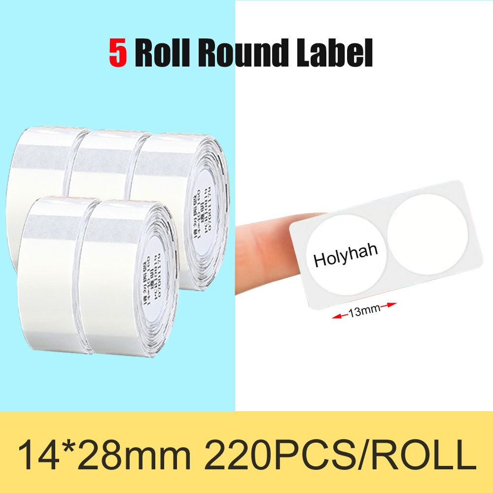 Niimbot Thermische Transparant Papier Waterdicht Olie Proof White Label Papier Voor D11 Draagbare Thermische Label Printer: 5 Transparent R