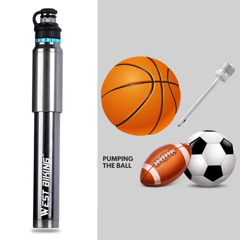 Mini Fahrrad Pumpe Presta/Schrader Tragbare Outdoor Ventil Reifen Berg Rennrad Reifen Inflator für Basketball