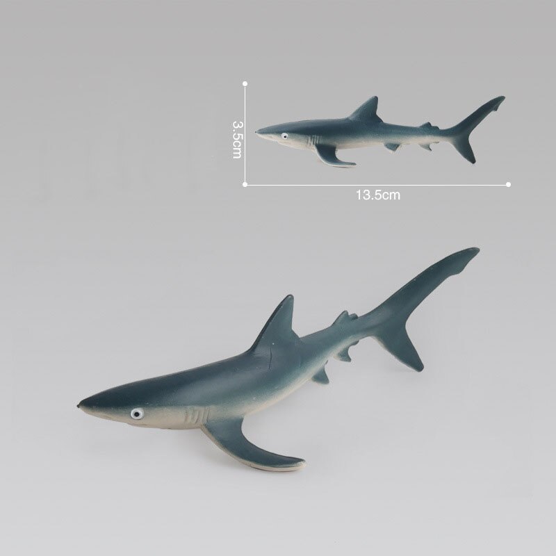 Sea Animal Model Blue Gray Whale Sperm Whale Shark Dolphin Manta Rays Oceans World DIY Epoxy Mini Figurine Action Figures Toys: 01