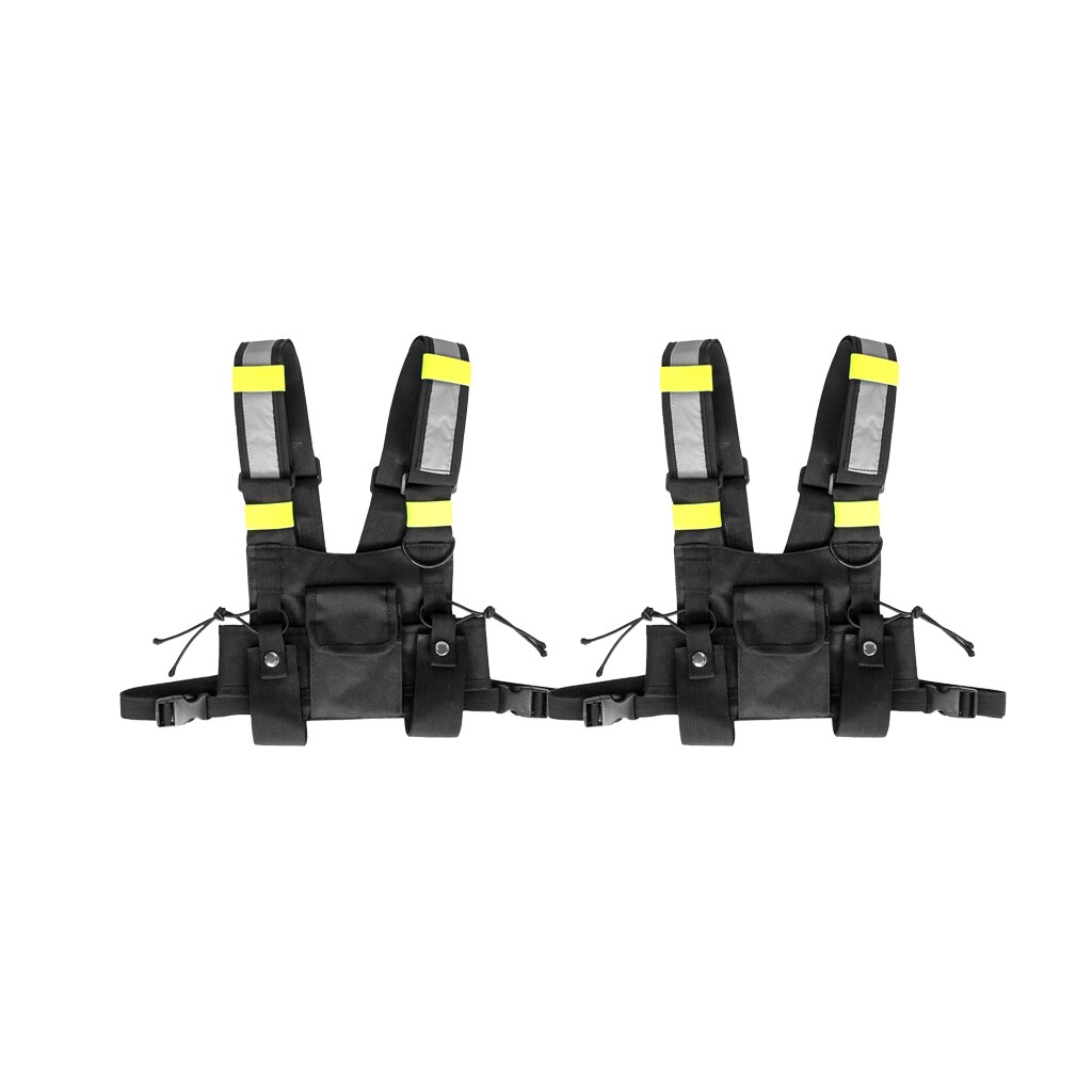 2 xuniversal radio brystveske sele bag hylster Vest rigg, håndfri