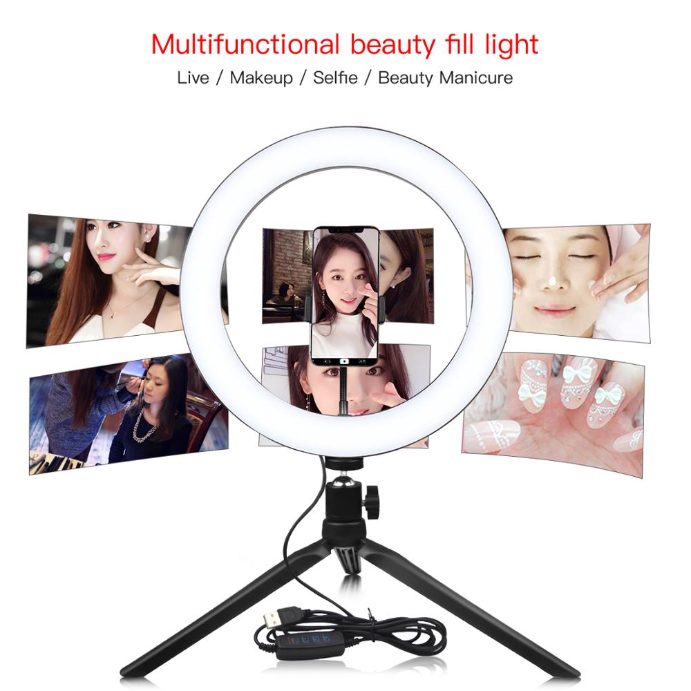 Full LED Makeup Vanity Mirror light Ring Dimmable Selfie lamp Makeup Dressing Table For Photography Video Live