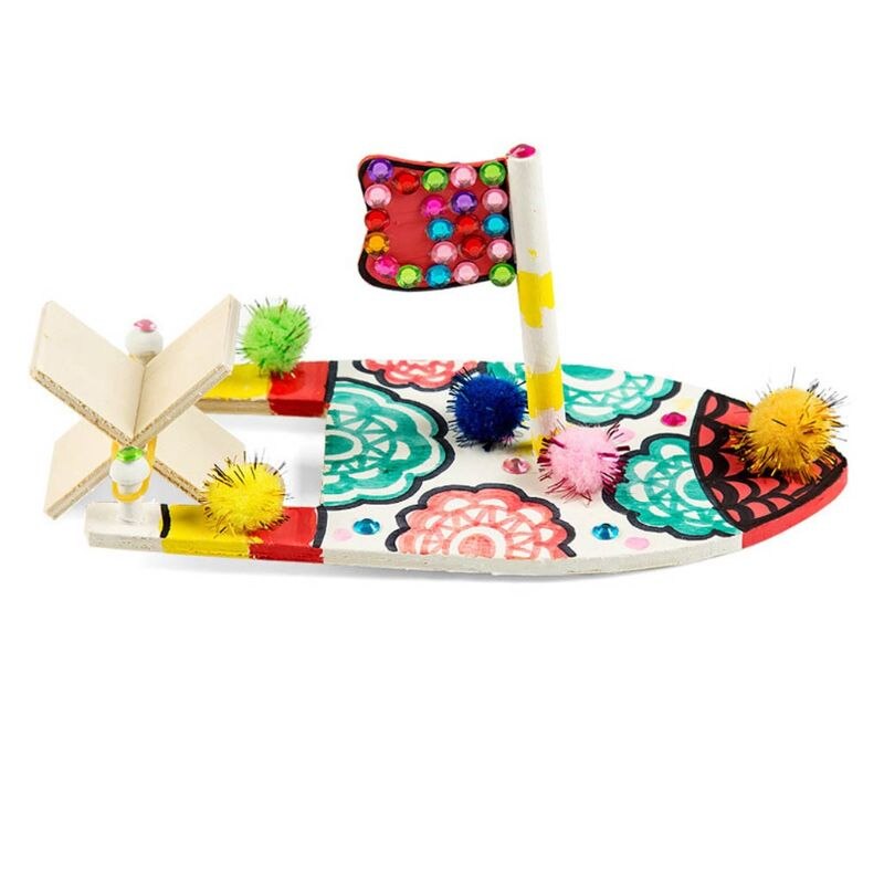 Diy Kits Houten Zeilboot Model Schilderen Educatief Kinderen Kids Kleuterschool Decoratie