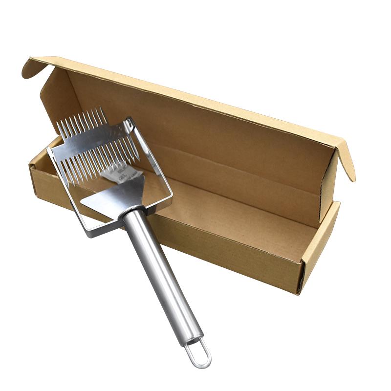 Multifunctional Stainless Steel Double Needle Beekeeping Tools Suitable for Uncapping Forks Honey Honeycomb Scraper