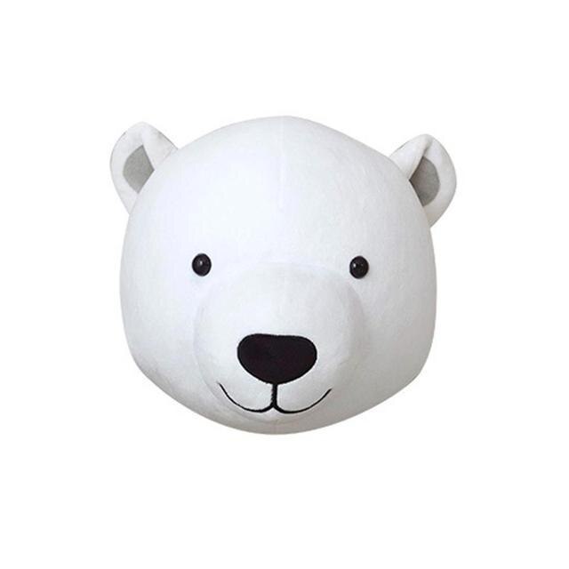 Dier Hoofd Dinosaurus Muur Decor Elephant Herten Opknoping Mount Knuffel Pluche Speelgoed Prinses Pop Meisje Kid Kinderkamer: Bear