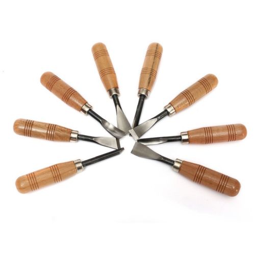 Fixmee tamaño grande 8 Uds Woodpecker herramientas de tallado de madera seco Chip detalle cuchillo cincel