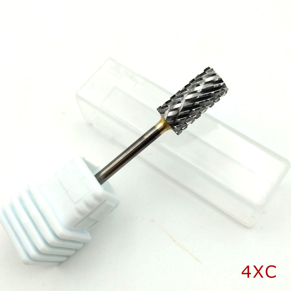 Hytoos 7 Size Vat Tungsten Carbide Nail Drill Bit 3/32 &quot;Rotary Frees Manicure Bits Boor Accessoires Nail Gereedschap: 4XC