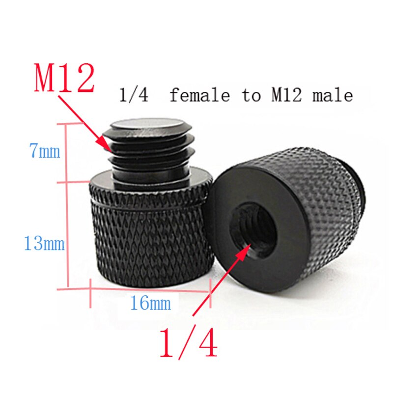 M4 M6 M8 M10 M12 1/4 Man-vrouw Schroef Mount Adapter Fotografie Accessoires Statief Hoofd Quick Release Plaat schroef: M12 Gong to 14 Mu