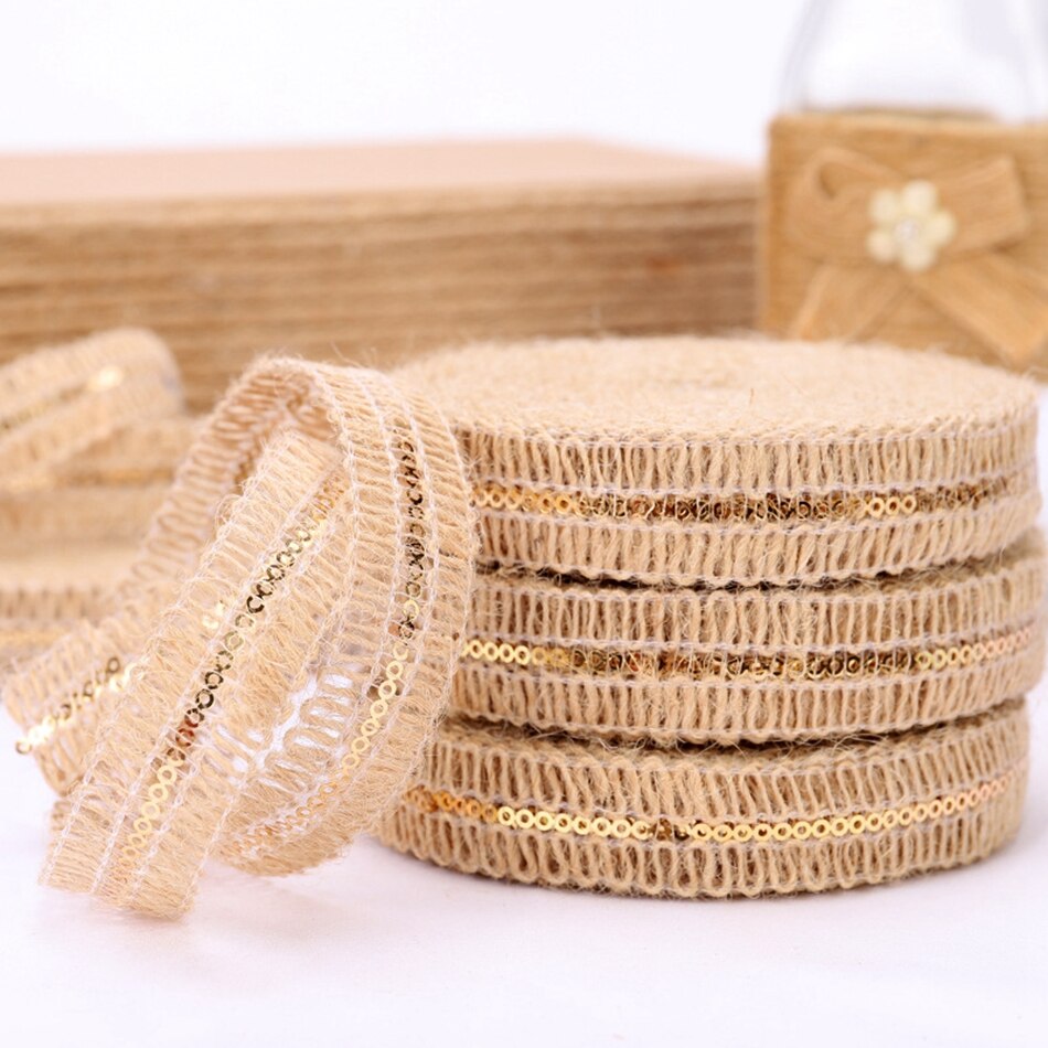 5Meter Natuurlijke Jute Lint Ambachten Touw String DIY Bruiloft Jute Koord Touw Vintage Jute Wrap Naaien Party Woonaccessoires: Laser Bright