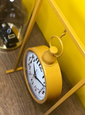 Luminous Wall Clocks Large Clock watch Horloge 3D DIY Acrylic Mirror Stickers Quartz Wall Klock Modern mute: YELLOW