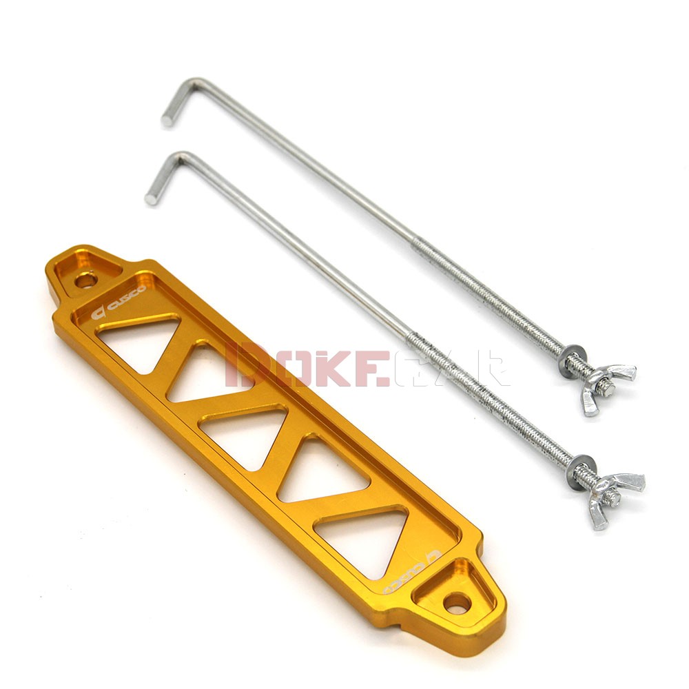 Alumínio Car Battery Tie Down Bracket, Alloy Battery Fasten Holder, 14cm, 19cm: CÉU AZUL