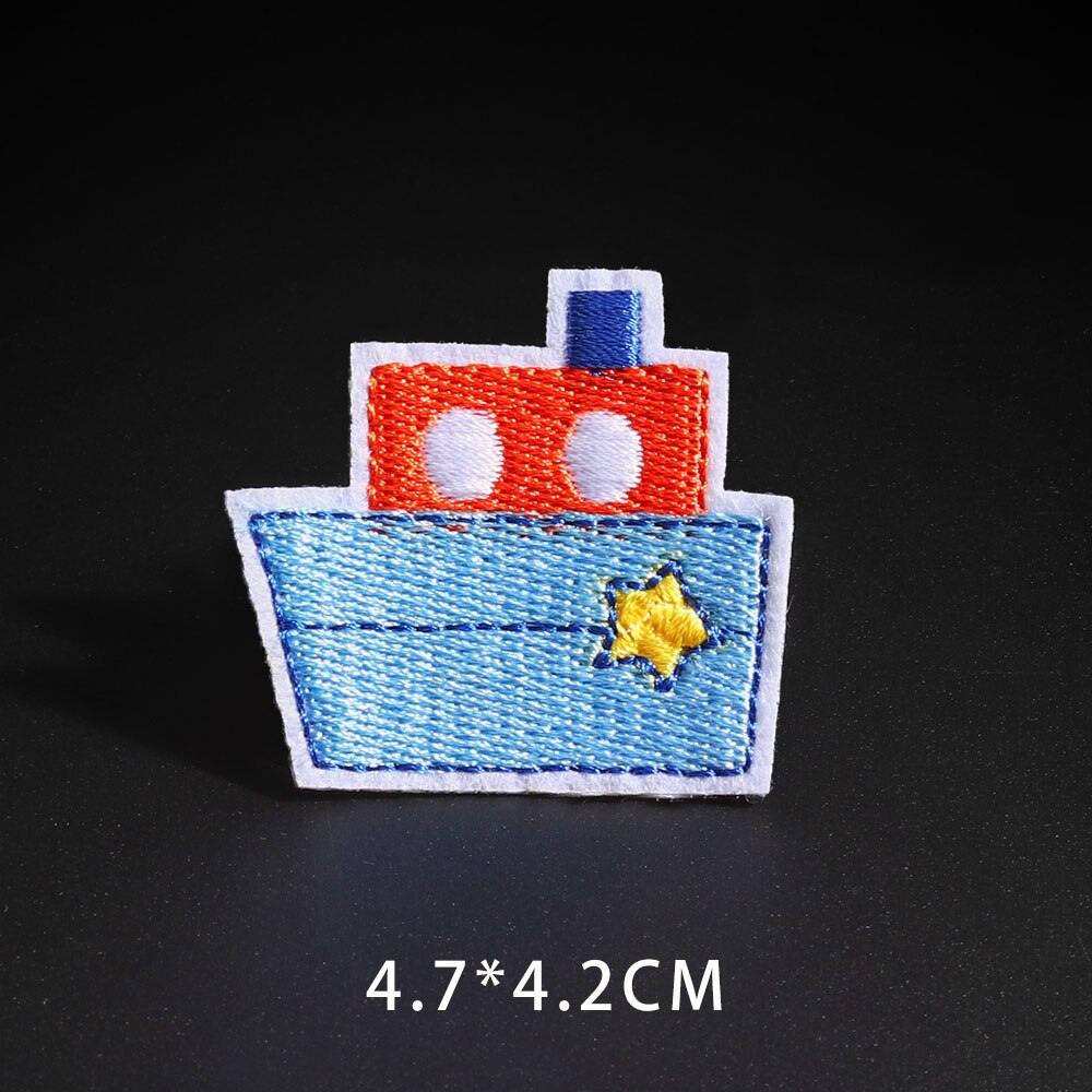 Piratenschip Badges Zeilen Serie Patches Voor Kleding Ijzer Op Anker Geborduurde Applique Badges Diy Kleding Accessoire: N5-BT4586