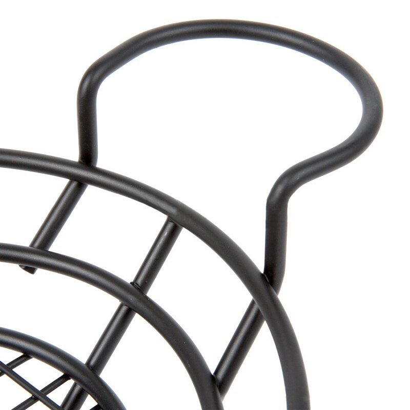 Cesta de comida rápida bandeja para hamburguesas patatas fritas, soporte para servir pan con 2 uds. De taza de condimento, bandeja de barra de almacenamiento para aperitivos de pollo, negro