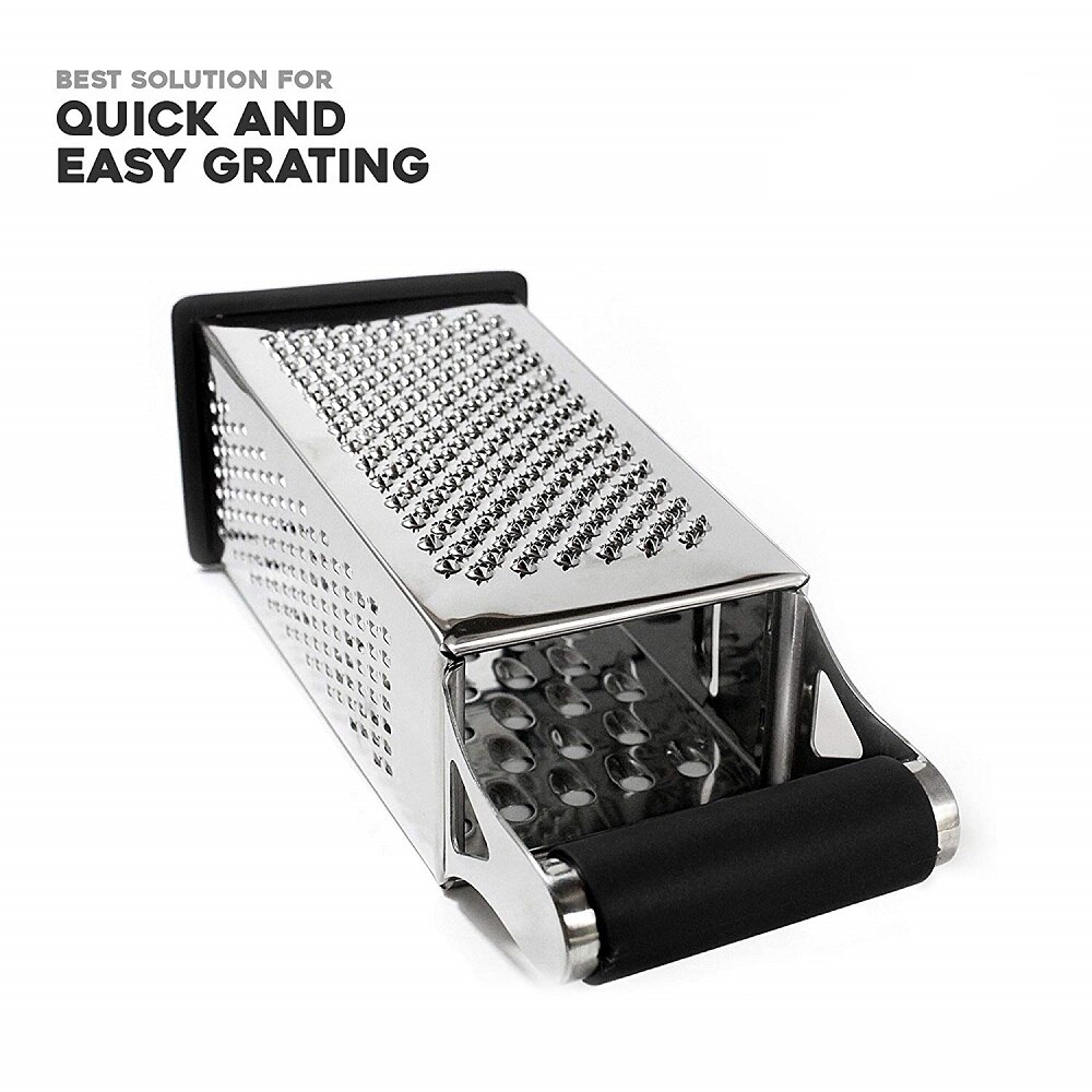 Multifunctional 4 Sided Blades Cheese Vegetables Grater Carrot Cucumber Slicer Cutter Box Container Kitchenware Stainless Steel