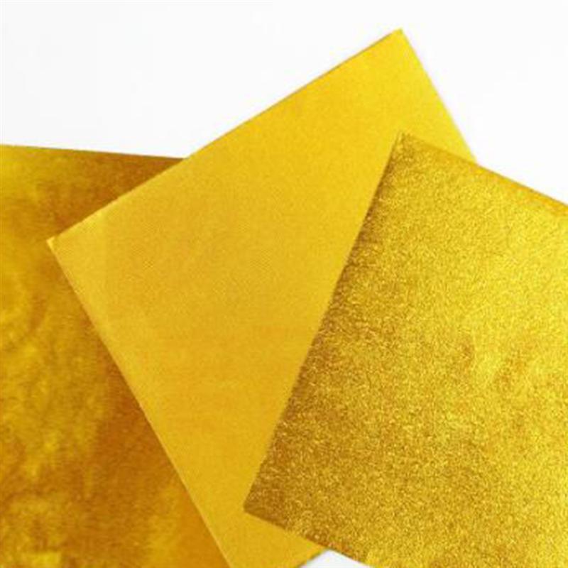 200 stuks Folie Papier Gouden Aluminiumfolie Snoep Chocolade Cookie Wikkelen Tin Papier Party DIY Metalen Embossing Verpakking