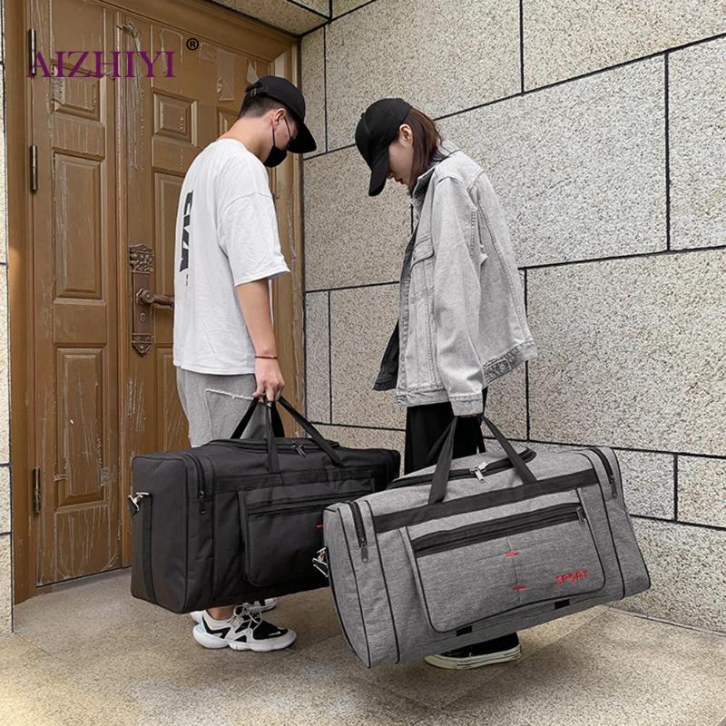 Multifunctionele Canvas Reizen Schoudertassen voor Vrouwen Mannen Casual Grote Capaciteit Sport Handtassen Unisex Fitness Gym Tote
