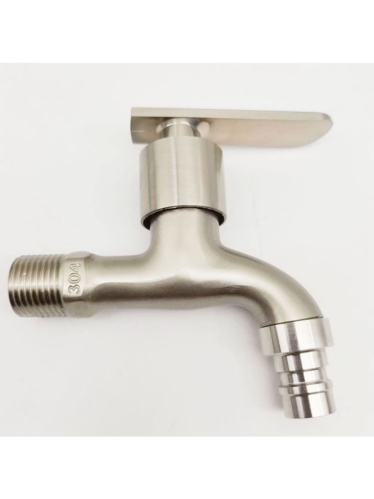 G1/2'' Washing Machine Tub Tap 304 Stainless Steel Brushed Clod Water Faucet Wall Mount Outdoor Garden Faucet: Yellow