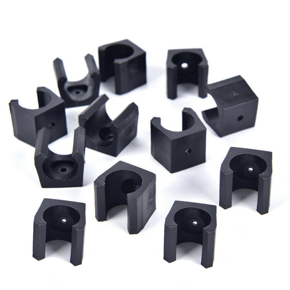 Soporte de clip para taco de billar, estante de plástico montaje en pared, Clips de almacenamiento, fácil de instalar, color negro, 12 Uds.