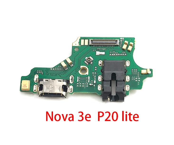 Usb ladeport dock-kontakt flex kabel med mikrofon for huawei nova 2 plus 2s 3 3i 3e 4 4e 5 5i pro usb-kort: Nova 3e  p20 lite