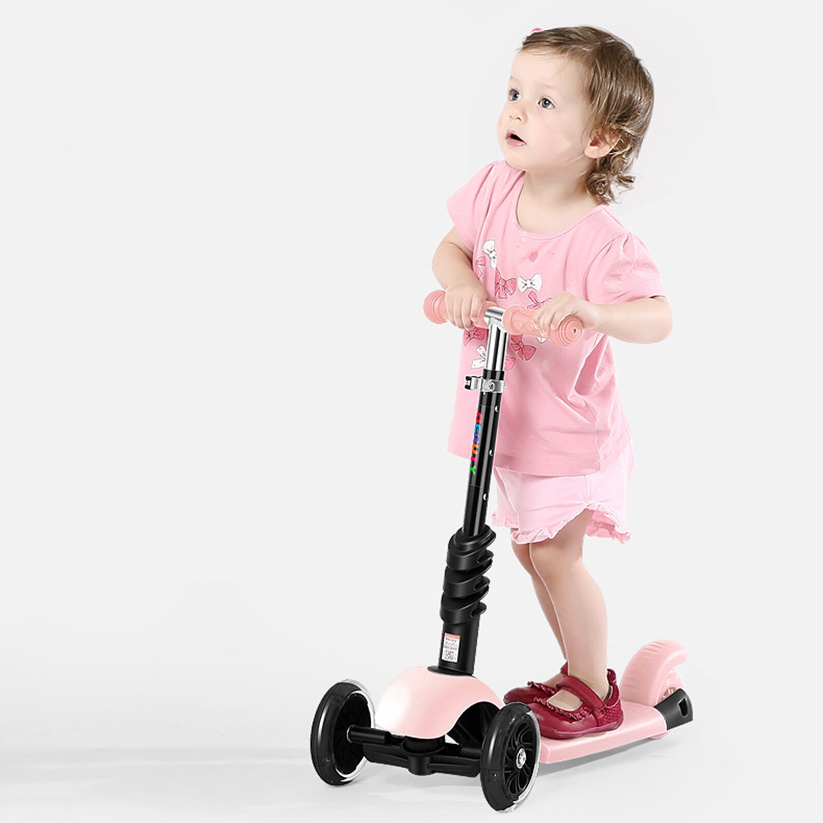 Three Wheeled Scooter 3 in 1 Kick Scooter Sport Scooter With Adjustable Height Options Seat Handlebar for Kids Toddler Age 2-6
