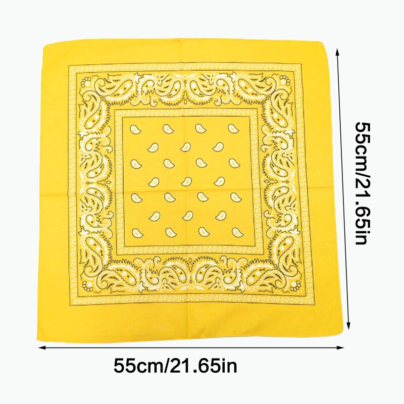Unisex Katoen Bandana Sjaal Vierkante Bandana 55Cm * 55Cm Hoofddeksels Hip Hop Rock Meisjes Hoofddoek Hoofdbanden Haar accessoires