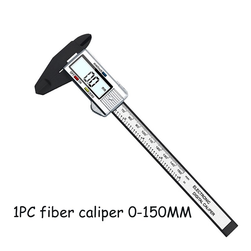 100mm 150mm Electronic Digital Caliper 6 Inch Carbon Fiber Vernier Caliper Gauge Micrometer Measuring Tool Digital Ruler: B Style