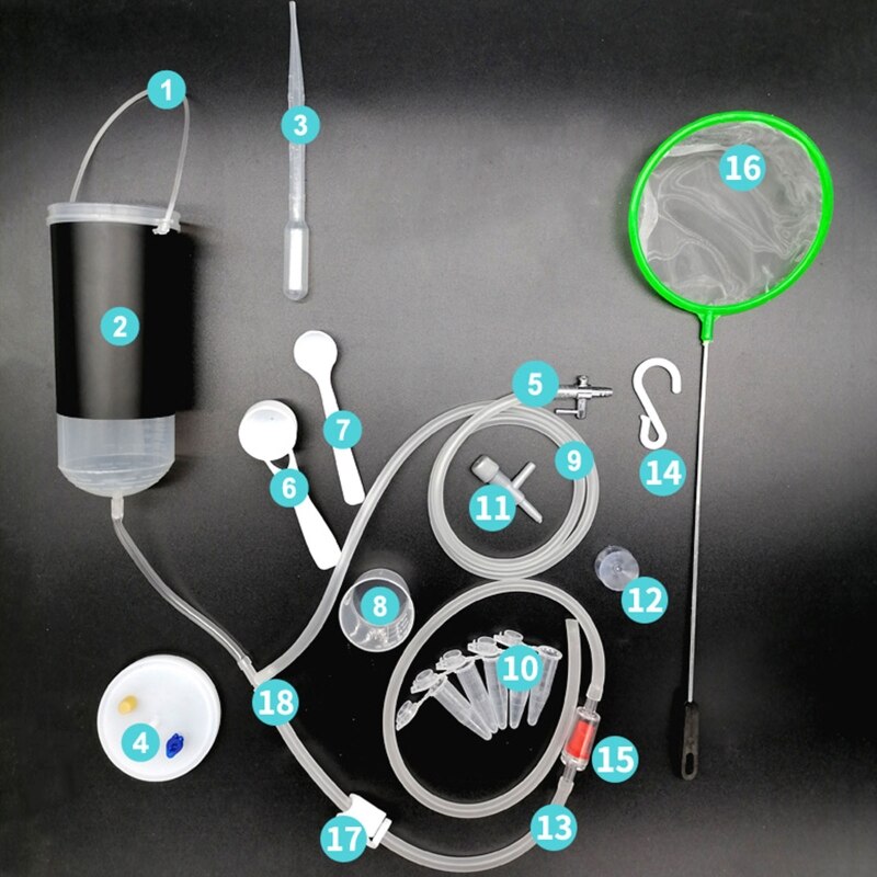 Aquarium Brine Shrimp Incubator Baby Fish Feed Fairy Egg Artemia Alive Hatch Kit: S