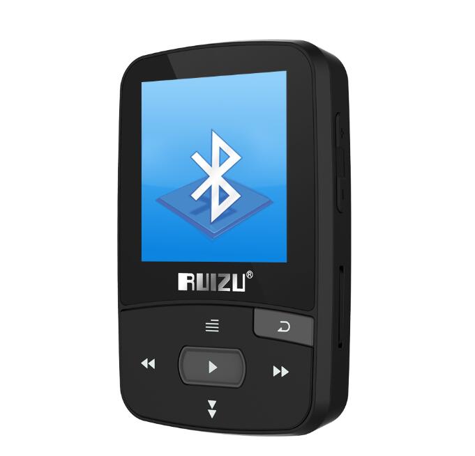 Ruizu X50 Sport mini clip mp3 player with fm tf card slot music player: blk without tf