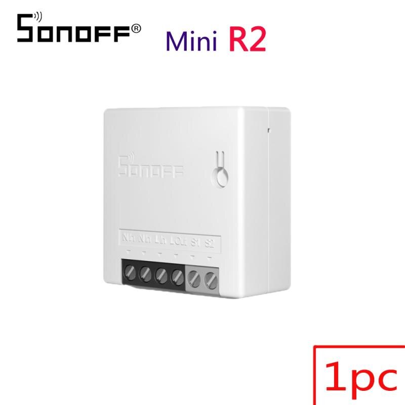 Sonoff Mini R2 Smart Wifi Schakelaar Thuis Diy Kleine Twee Manier Lichtschakelaars Timer Afstandsbediening Werkt Met Alexa Google thuis Ewelink: 1PC