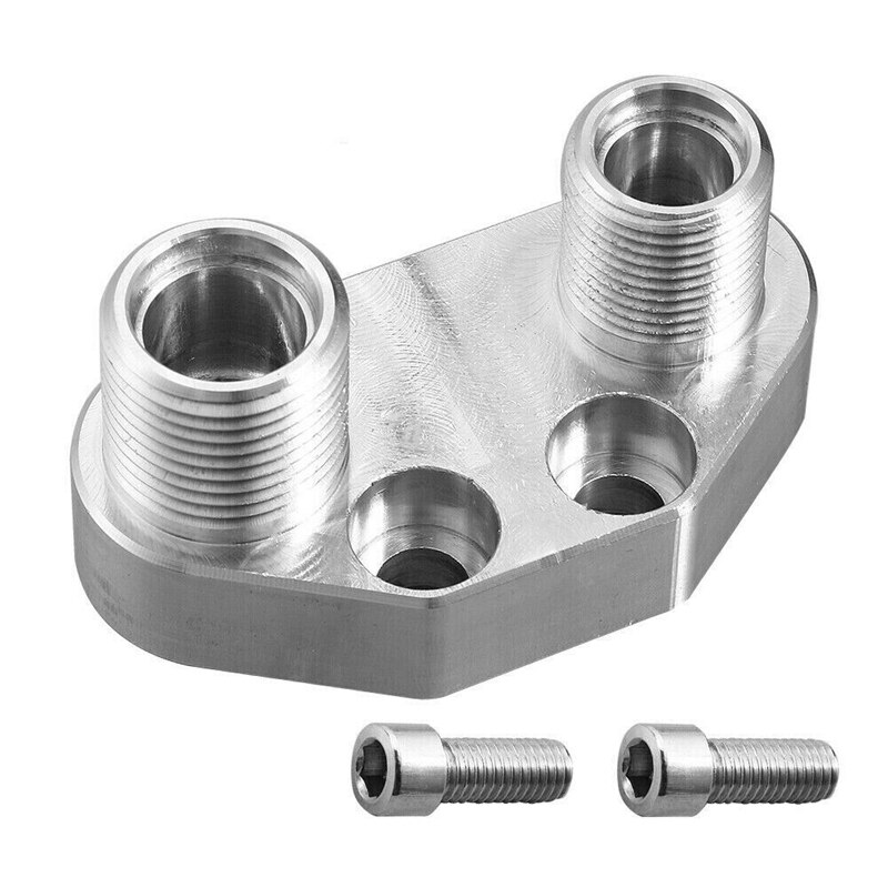 TopBillet Aluminum Precision Works AC Compressor Adapter Fitting with Screws for Sanden SD7B10 7176