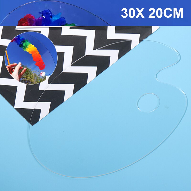 Acrylic Paint Palette Transparent Clear Gouache Artist Paint Mixing Palette Easy Cleanup for Oil Watercolour Painting Tools