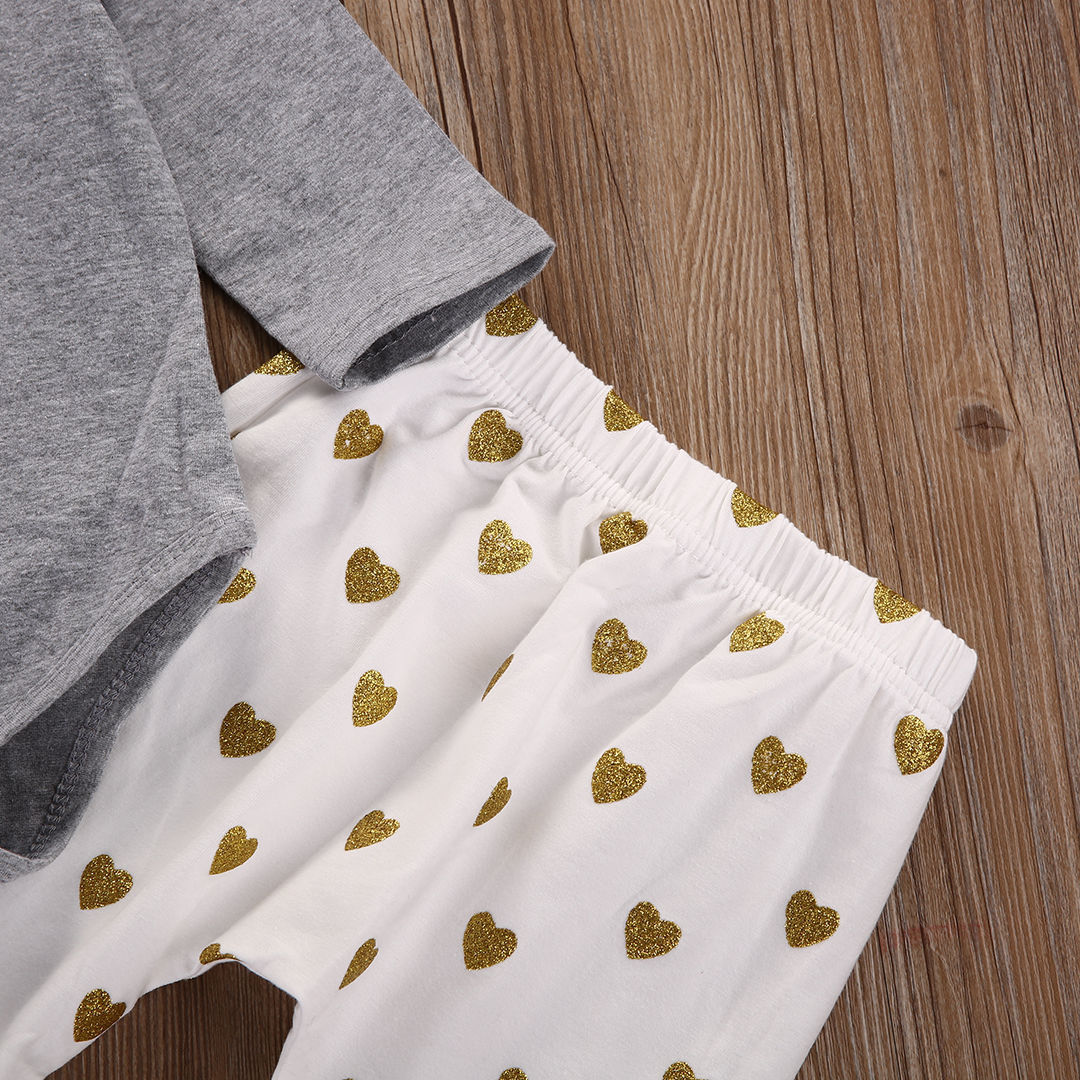 Pudcoco Meisje Set 0-18 m 3 stks Pasgeboren Baby Baby Meisjes Kleding T-shirt Tops + Broek Leggings Outfit set US