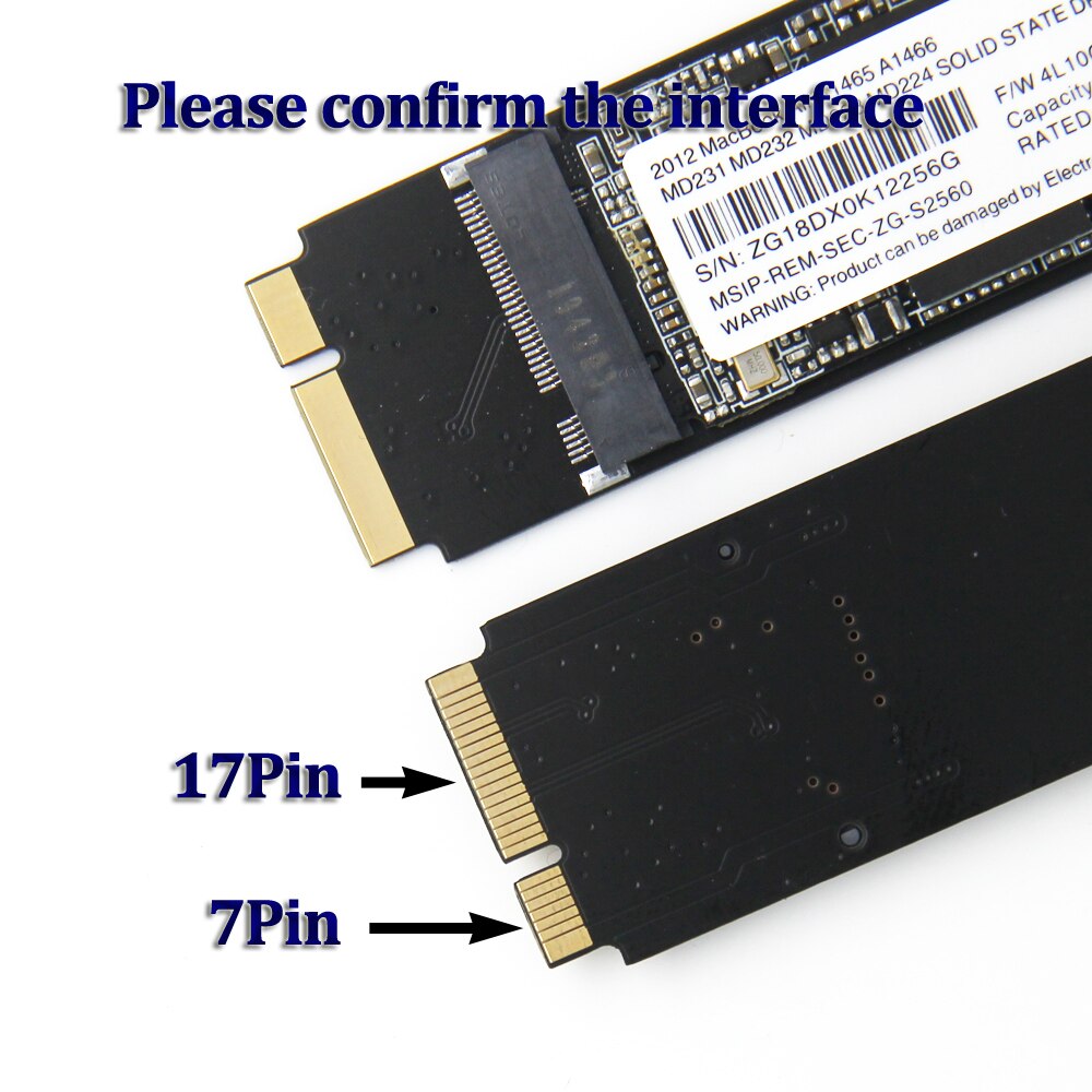 Nuovo SSD da 128GB per Mid2012 Macbook Air A1465 A1466 128G disco a stato solido Mac Hard Disk Drive Drop Shipping