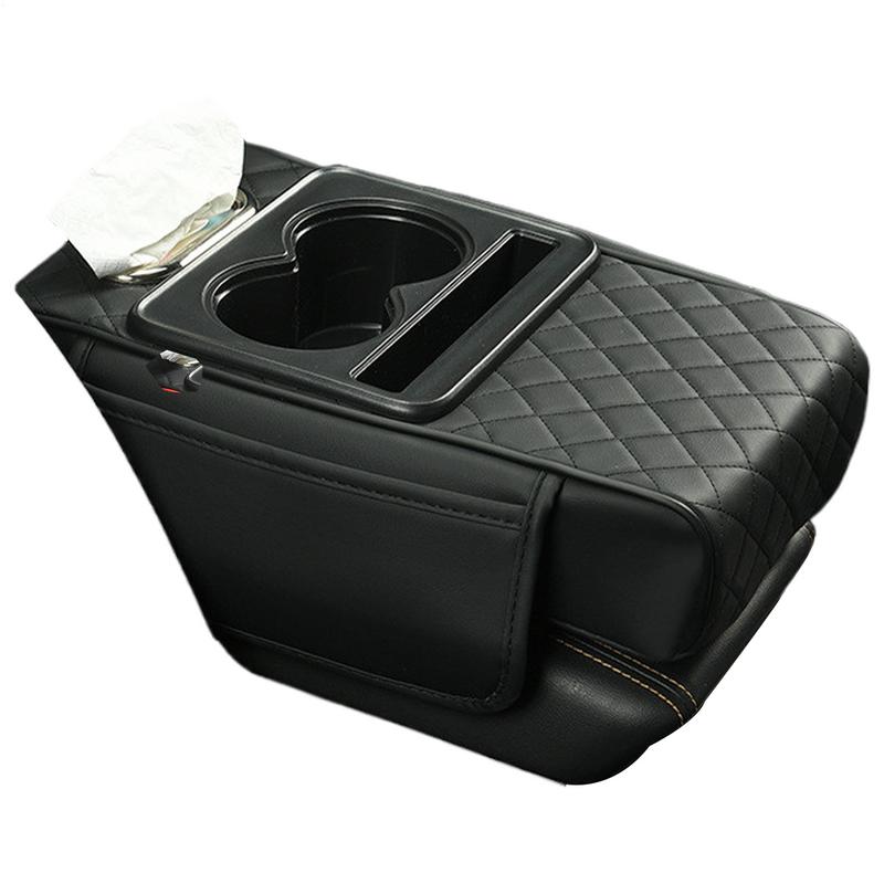 Cubierta para reposabrazos de coche, compartimento central para coche, reposabrazos, soporte para teléfono, funda protectora, cojín, almohadilla de elevación para reposabrazos, accesorios para coche