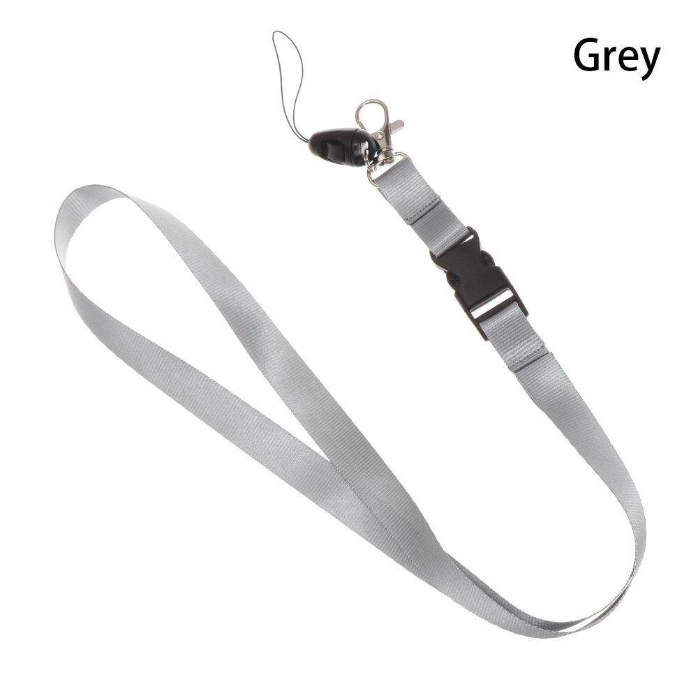 Smycz na telefon komórkowy osobowość smycz na szyje śliczne smycze na klucze ID Card Gym paski na telefon USB smycz na identyfikator liny kamery: Grey-