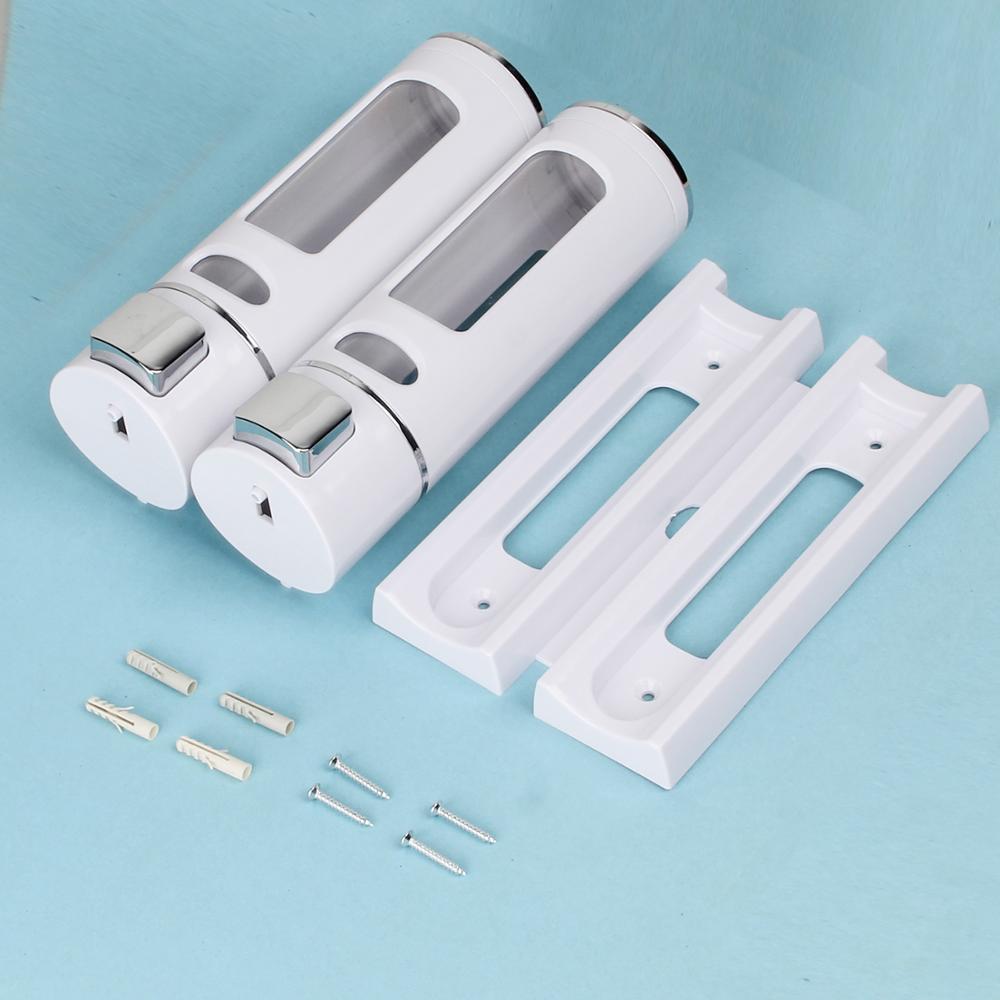 Enkele/dubbele 400ml zeepdispenser wandmontage douche bad shampoo dispenser vloeibare zeep container badkamer toilet accessoires