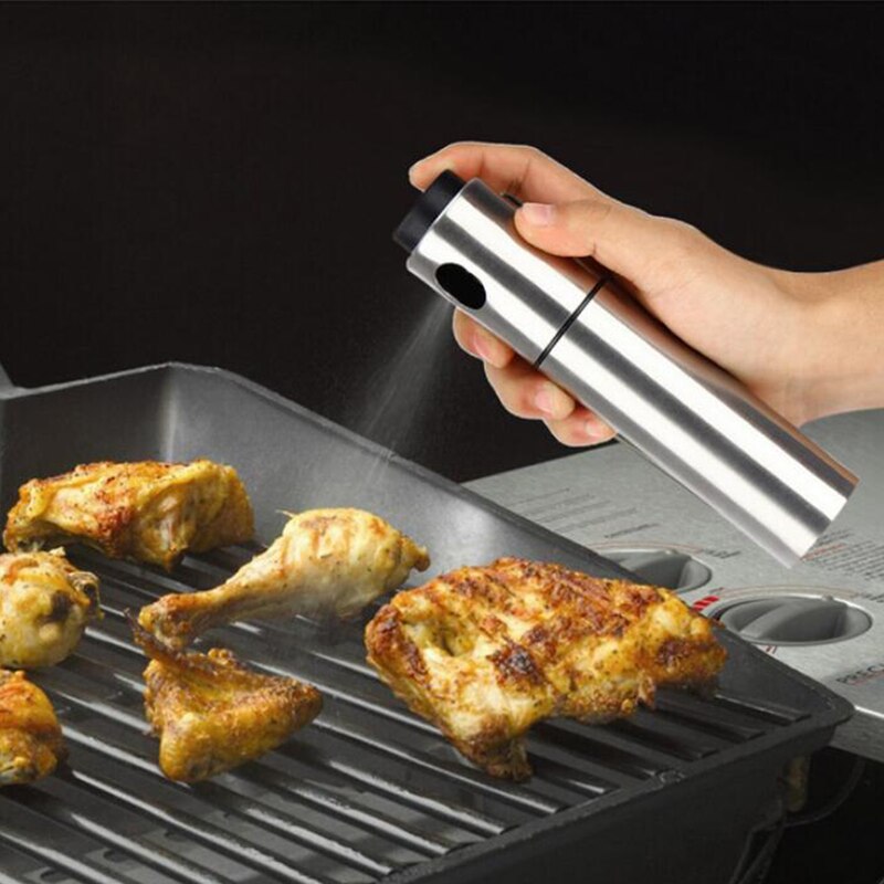 Køkken bagning rustfrit stål olivenolie sprøjte olie spray tom flaske eddike flaske olie dispenser madlavning salat bbq  wf713110