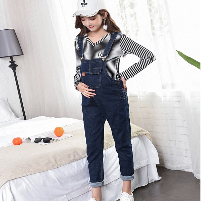 Denim Jeans Mutterschaft Hosenträger Schlauch Schlauch für Schwangere Frauen Kleidung Plus Größe Stütze Bauch Schwangerschaft Kleidung Jumpersuit