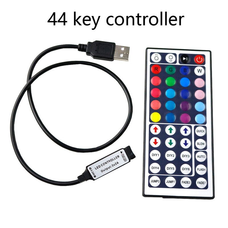 USB RGB LED Controller 12v 5v 24v Led Remote Controller rgb usb led controller 3 17 24 44 Key IR RF remote control for led strip