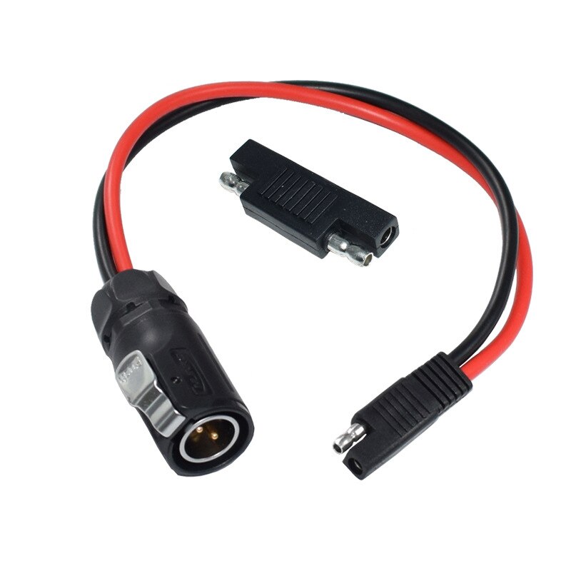 Lp20 2 Pin Power Industrial Circular Connector to SAE Cable Adapter 10AWG for Furrion Solar Panel Suitcase Forrest River RV Port