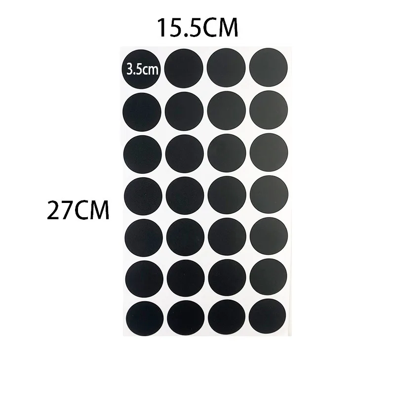 Varastossa 2.5cm 3.8cm 3cm pyöreä tarra uudelleenkäytettävä pyyhittävä pvc-liitutaulutarra kuivumaton itseliimautuva paperi