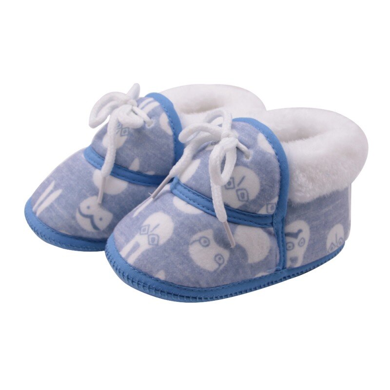 5 stijlen schattige babyschoentjes lente winter warme zachte baby retro print schoentjes katoenen gevoerde baby jongens meisjes laarsjes: Jm0196l