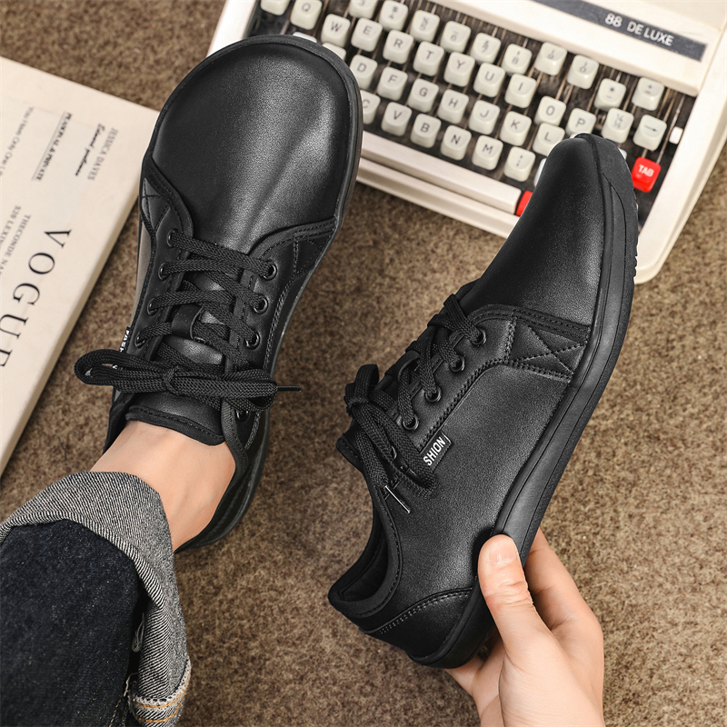 Minimalistischer Schuh, Größe 37–48, für Herren und Damen, breiter Zehenbereich, Barfuß, lässig, Kunstleder, leichte wandern-Sportschuhe