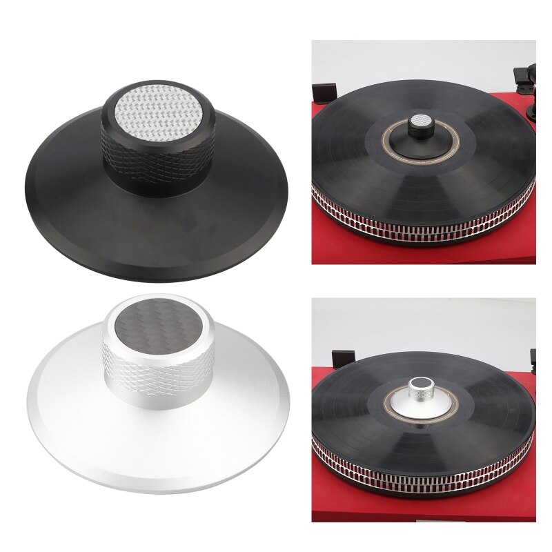 Aluminium lp vinyl pladespiller højttaler diskstabilisator høj balance reducerer vibrationsstabil vægtklemme