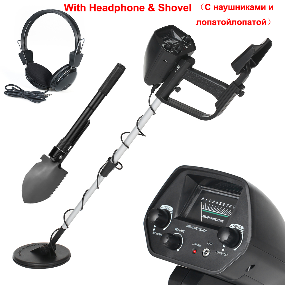 KKmoon-détecteur de métaux souterrains ajustable MD4030, détecteur d'or et de trésors, chercheur de circuits métalliques: Headphone Shovel
