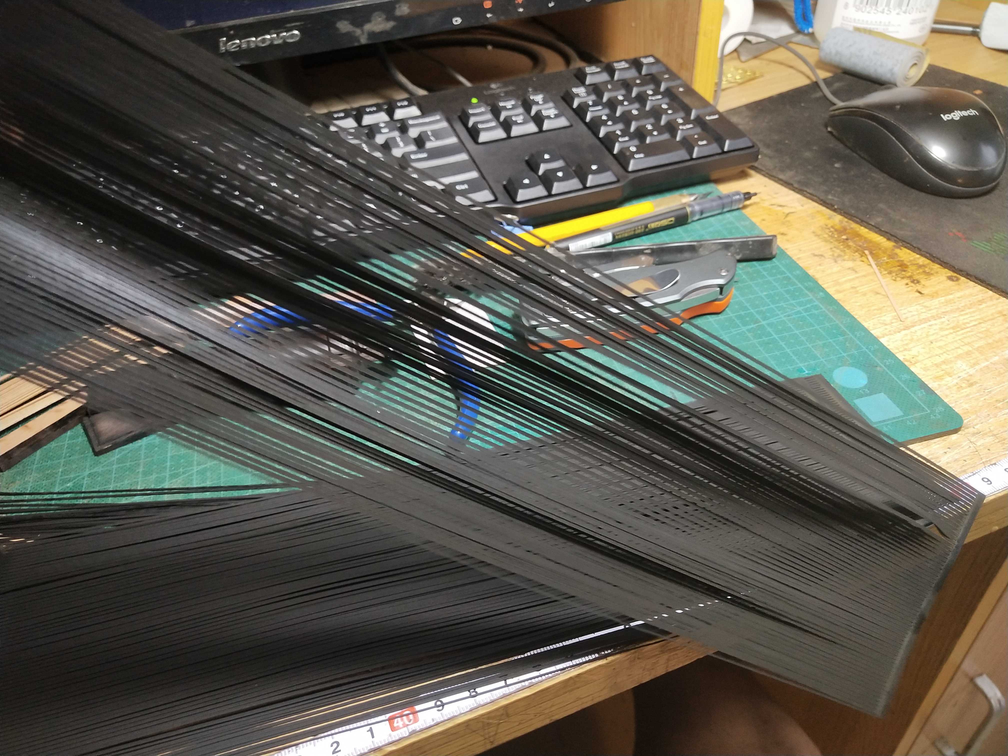 Deck planking gap filled pvc strip material wooden model ship fittings