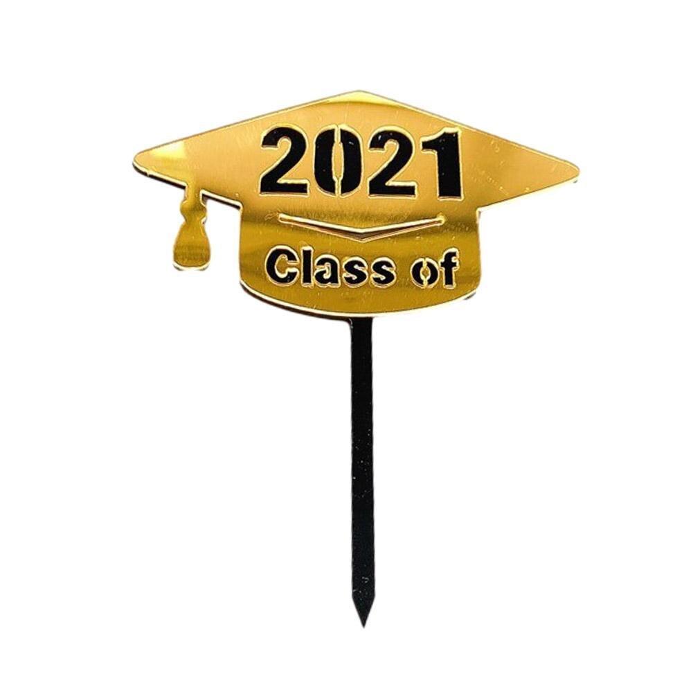 Class of Cake Topper Congrats Grad Acrylic Cupcake Toppers For Graduations College Celebrate Party Cake Decorations: B