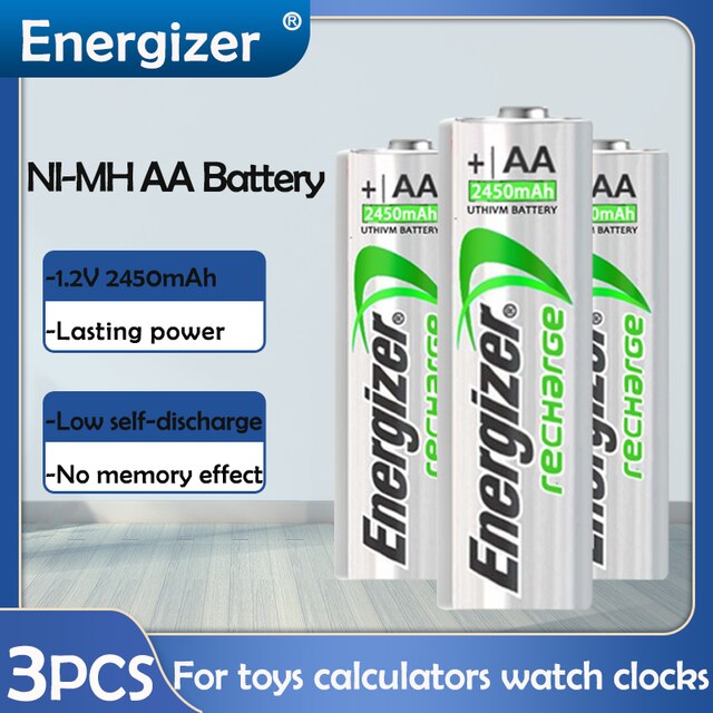 Original Energizer AA 1.2V 2450mAh NI-MH Rechargeable Battery For Flashlight Camera Toy Remote Control NIMH Pre-charged Battery